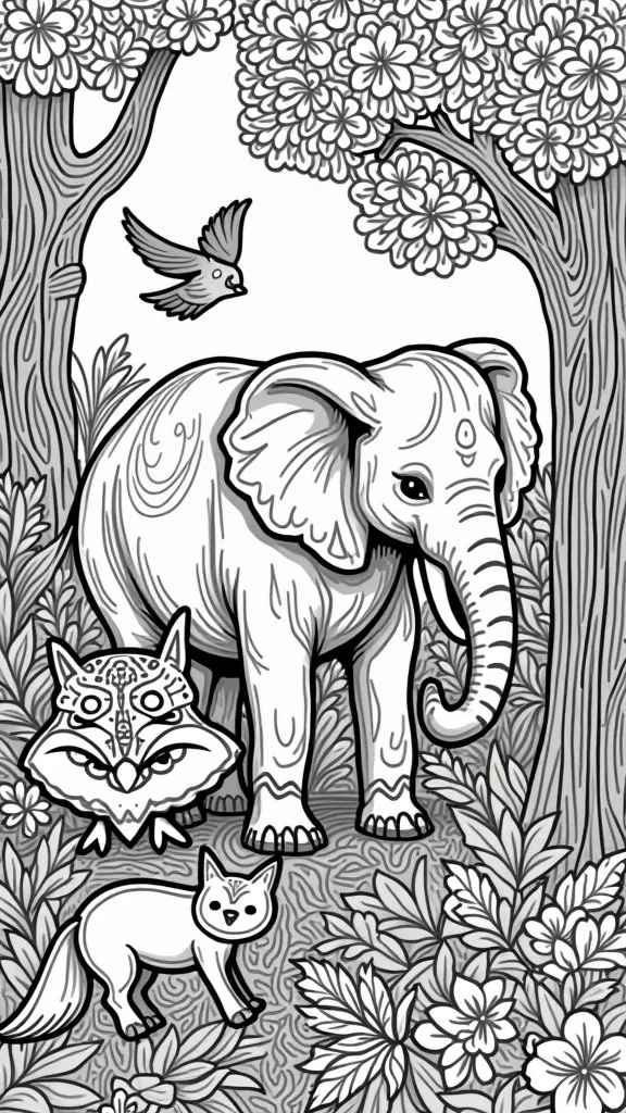 coloriage adulte animaux